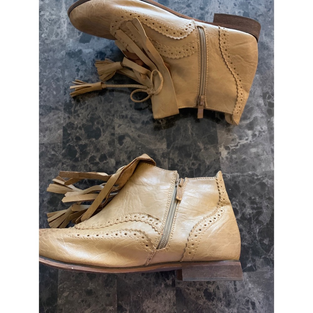 Tan booties